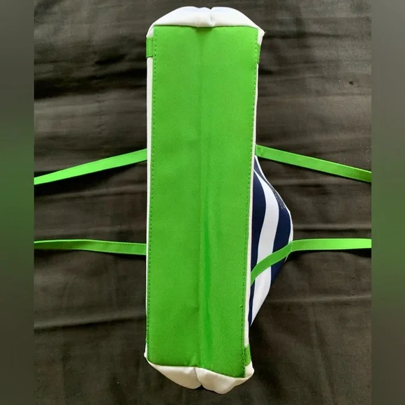 Clinique X Kate Spade Navy Blue and White Striped Tote Bag - Picture 8 of 12